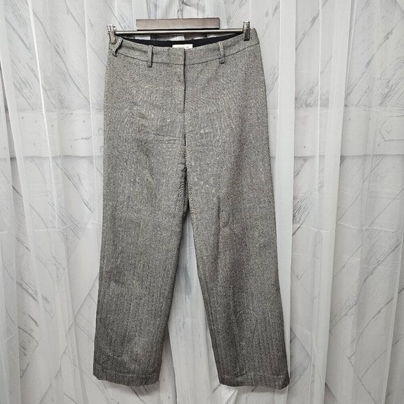 Vintage Isaac Mizrahi Gray Chevron Business Preppy Wool Blend Trousers Pants 10 - Picture 11 of 11